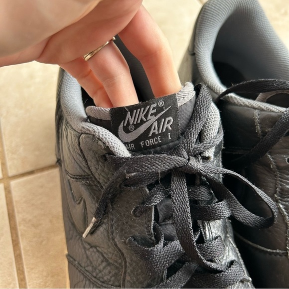 Nike Air Force 1 Men's Black Sneakers Size 15 Basketball Athletic Grunge - Picture 5 of 13